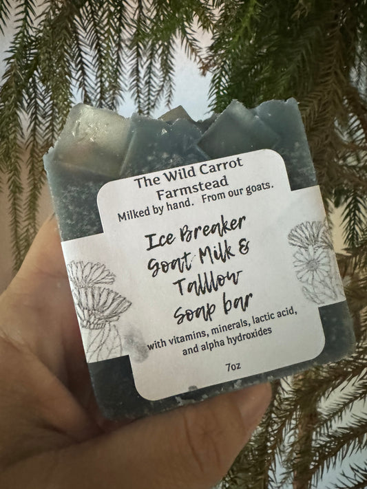 Ice Breaker Goat Milk & Tallow Bar w/glycerin ice (7oz)