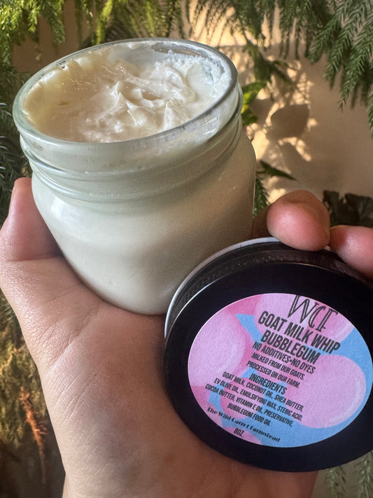 Bubblegum Goat Milk Whip (8oz glass jar)