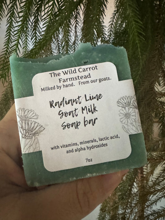 Radiant Lime Goat Milk Soap (7oz bar)