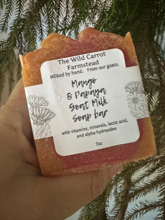 Mango & Papaya Goat Milk Soap (7oz)