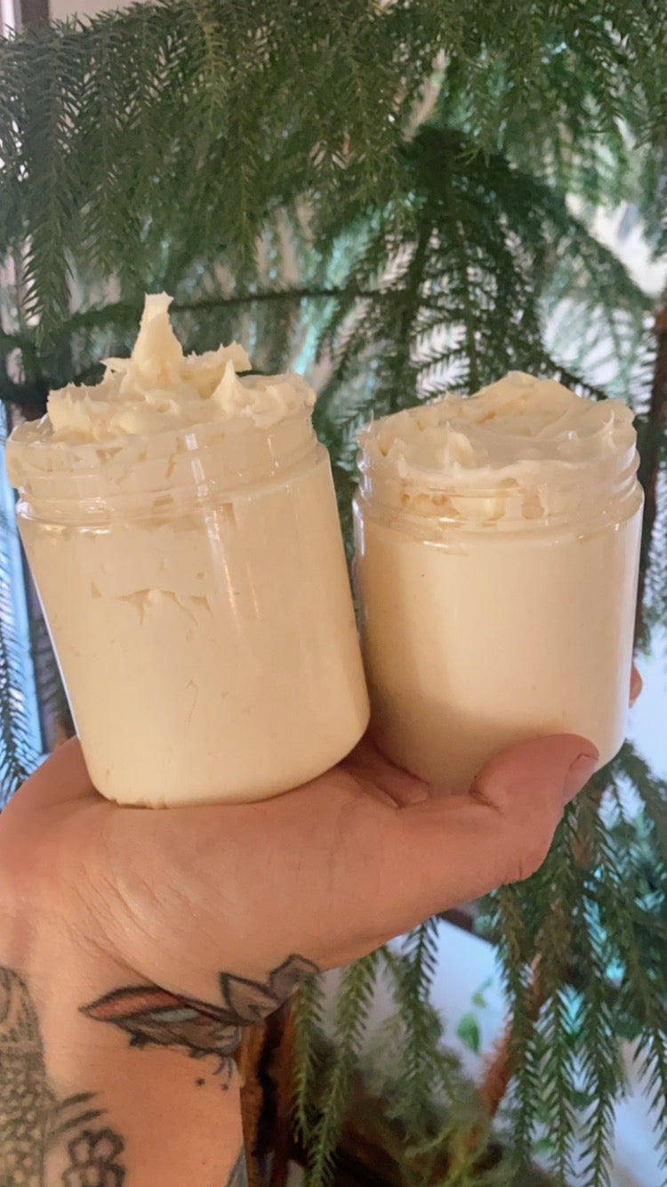 Whipped Tallow (unscented in 2/4/8oz glass jars)