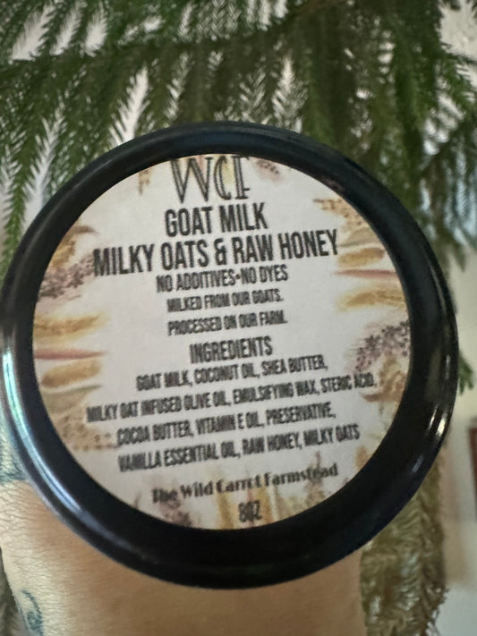 Milky Oats & Raw Honey Goat Milk Whip (8oz glass jar)