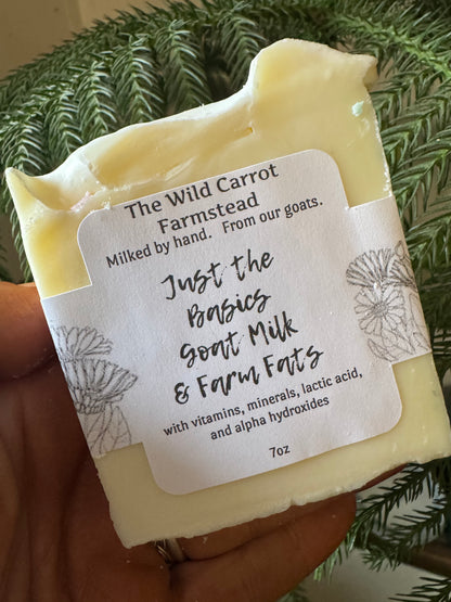 Just the Basics Goatmilk & Farm Fats Soap (7oz bar)