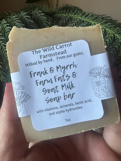 Frank & Myrrh Farm Fats and Goat Milk Soap (7oz bar)